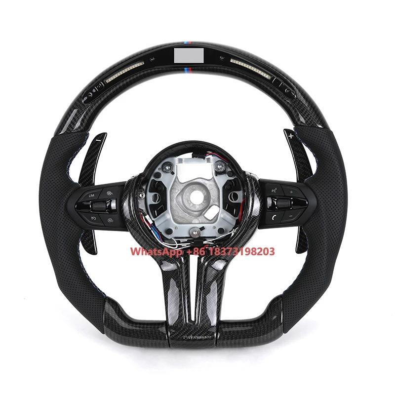 

Half Leather M Performance Carbon Fiber LED Steering Wheel for BMW F10 F20 F22 F30 F31 F32 M2 F87 M3 F80 M4 F82 F85 E70 E90 E92