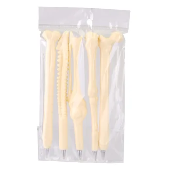 5 adet/torba Tükenmez Kalem Kemik Şekli Hemşire Öğrenci Doktor Kırtasiye Hediye Yaratıcı