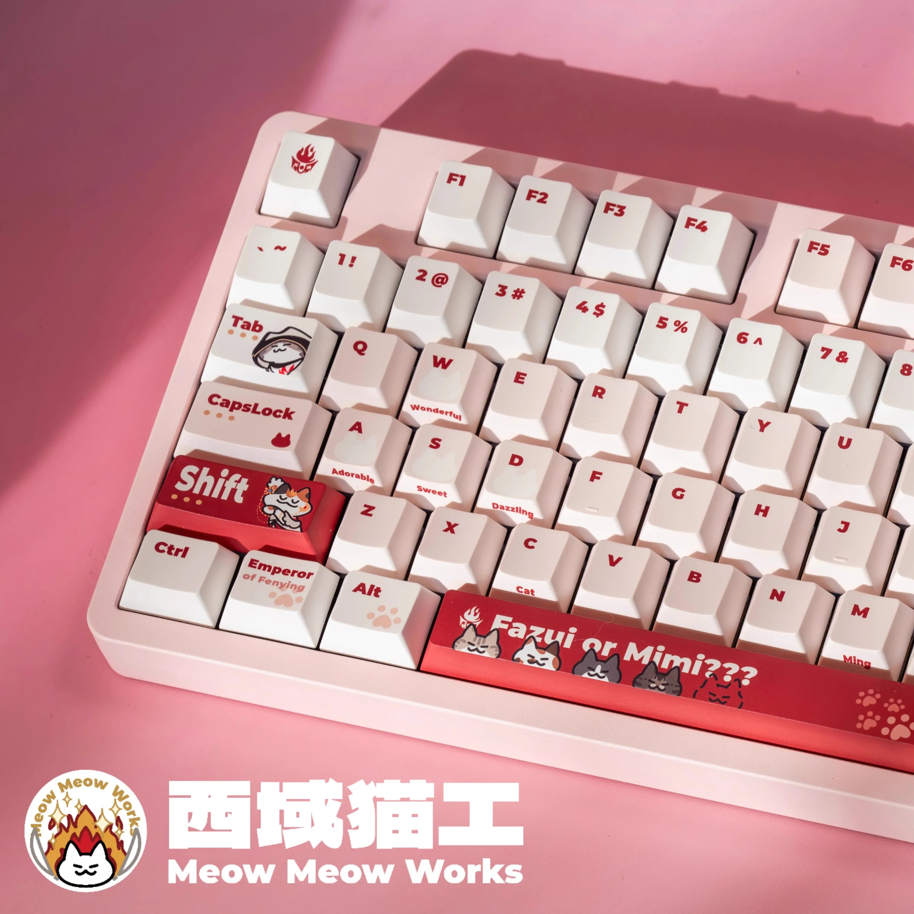 Cat Keycap Cherry Koa Pbt 149 Key 2.25/2.75U Space Bar Alice Iso Layout Cute Keycap For Aula F75/F99