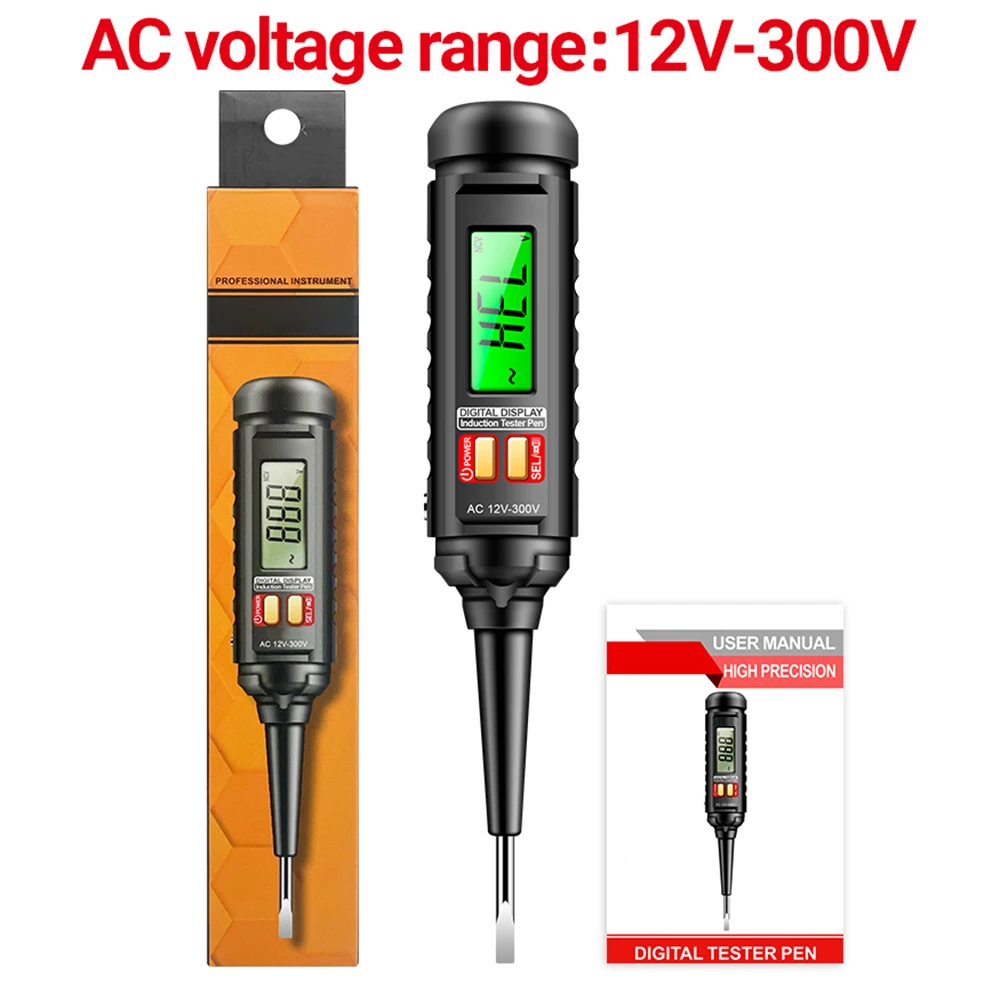 Pluma de medición Digital de detección inteligente B16, Detector de voltaje sin contacto de 12V-300V, herramientas medidoras de voltaje NCV