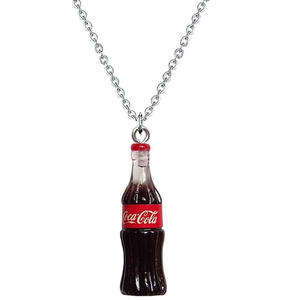 Coke Earrings Creative Cute Simple Resin Coke Bottle Pendant Necklace