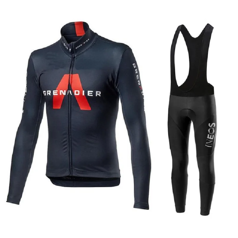 Ineos Grenadier Autumn Cycling Jersey Set Long Sleeve Quick-Dry Bicycle Clothing MTB Maillot Ropa Ciclismo Road Bike Sports Wear