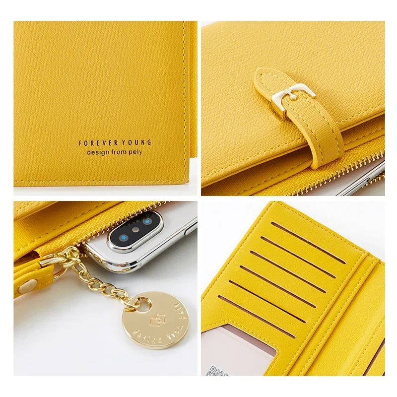 New Women PU Leather Wallets Female Long Hasp Purses Large Capacity Money Bag Phone Pocket Multifunction Clutch Coin Card Holder