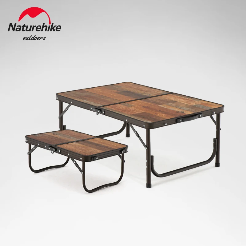 Naturehike Large Size Portable Aluminum Alloy Folding Table Outdoor Travel Picnic Adjustable Height Camping Table 90x60x37cm