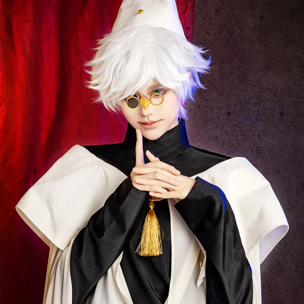 Witch Hat Atelier Qifrey Cosplay Costume White Mage Robe Outfit Full Set Uniform Role Play Halloween Carnival Party HCos view 2