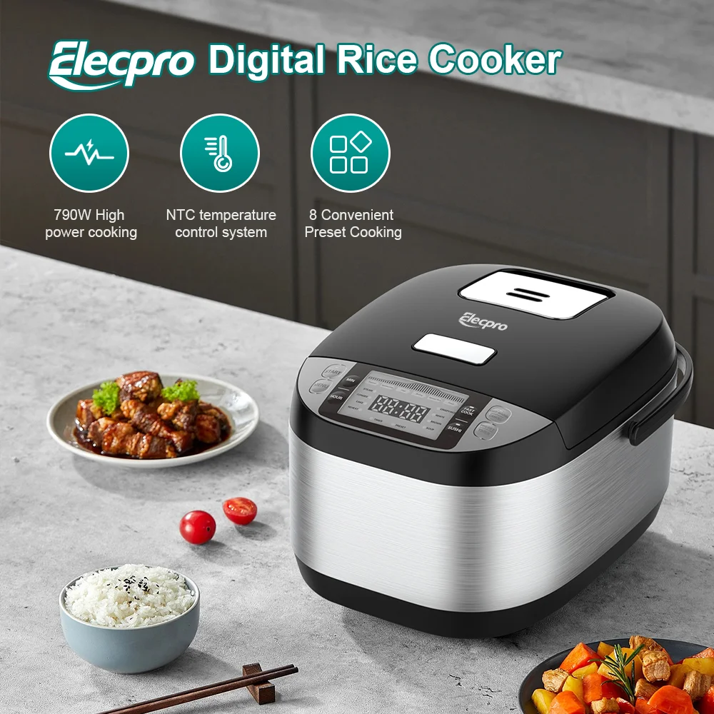 Rice Cooker 10 Cup - Elecpro 1.8L Rice Cooker with 20-Cup