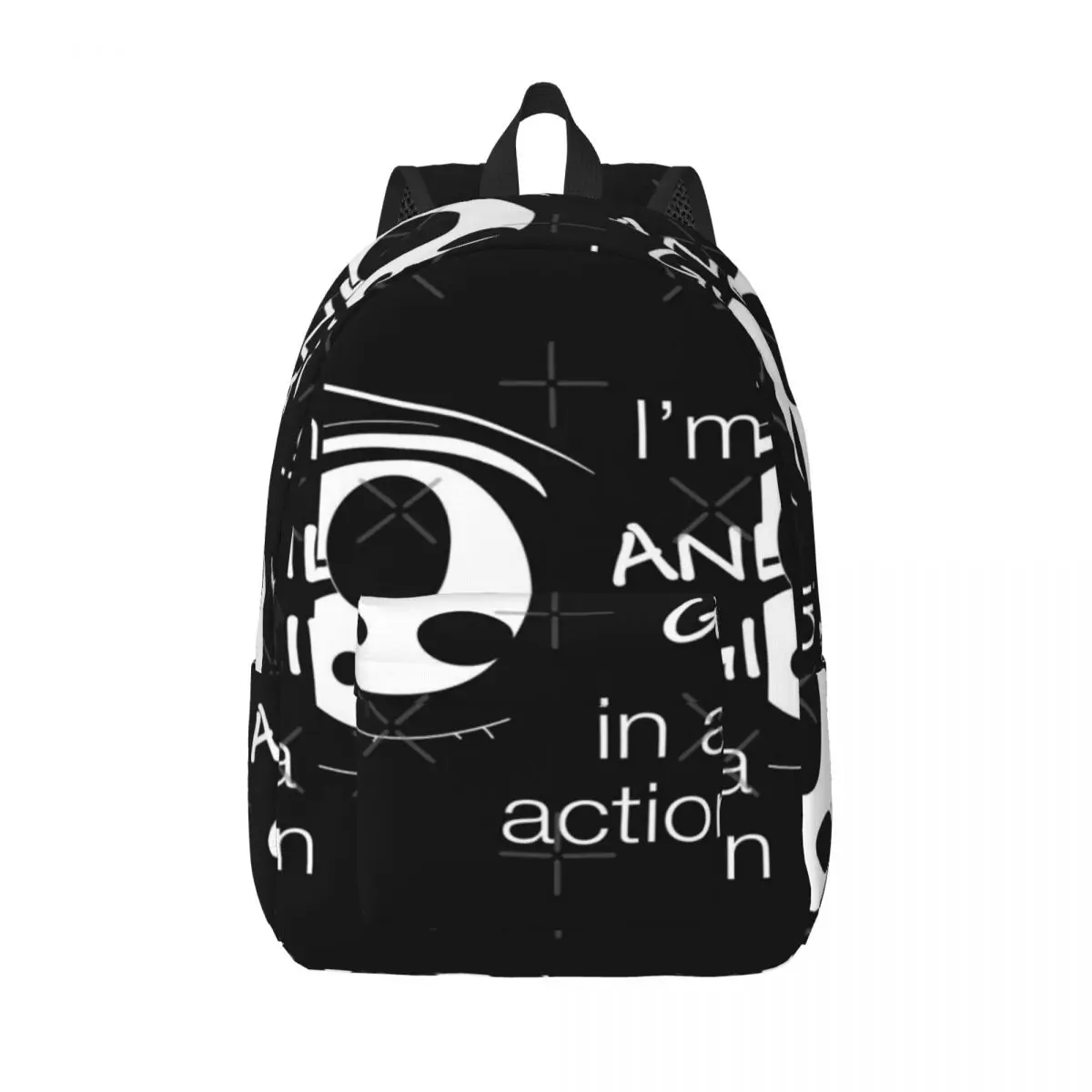 

Девушка аниме в живом действии (белый) Простой и стильный рюкзак Холщовый рюкзак для студентов