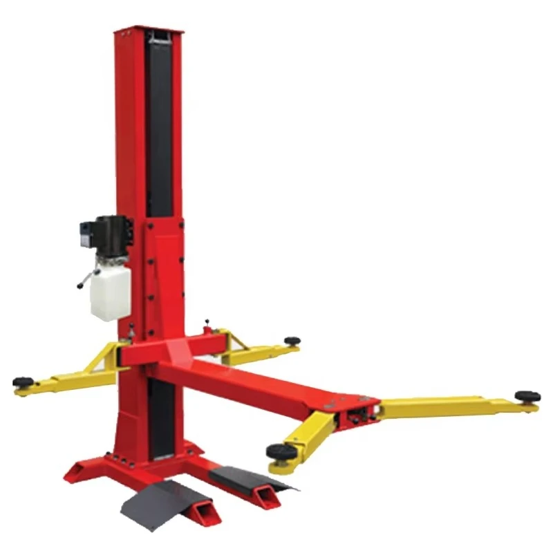 High Quality Movable 2500 kg Capacity Single Post Car Lift With Adjustable Arm Length