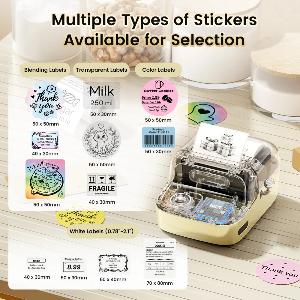 Phomemo M150 Sticker Maker Bluetooth Thermal Label Printer for Home & Small Business Supports Phone & PC