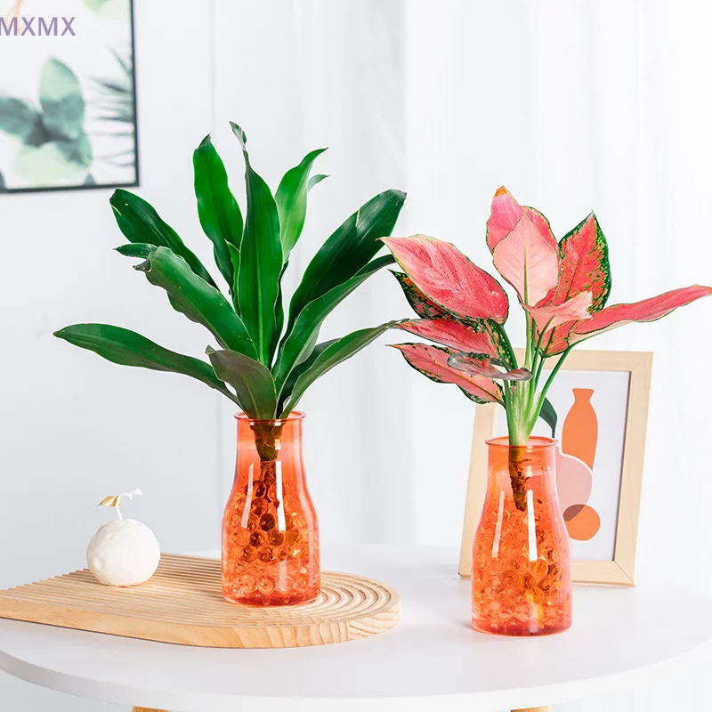 Mini Hydroponic Flower Pot Home Vase Decoration Transparent Imitation Glass Soilless Pot Home Decoration