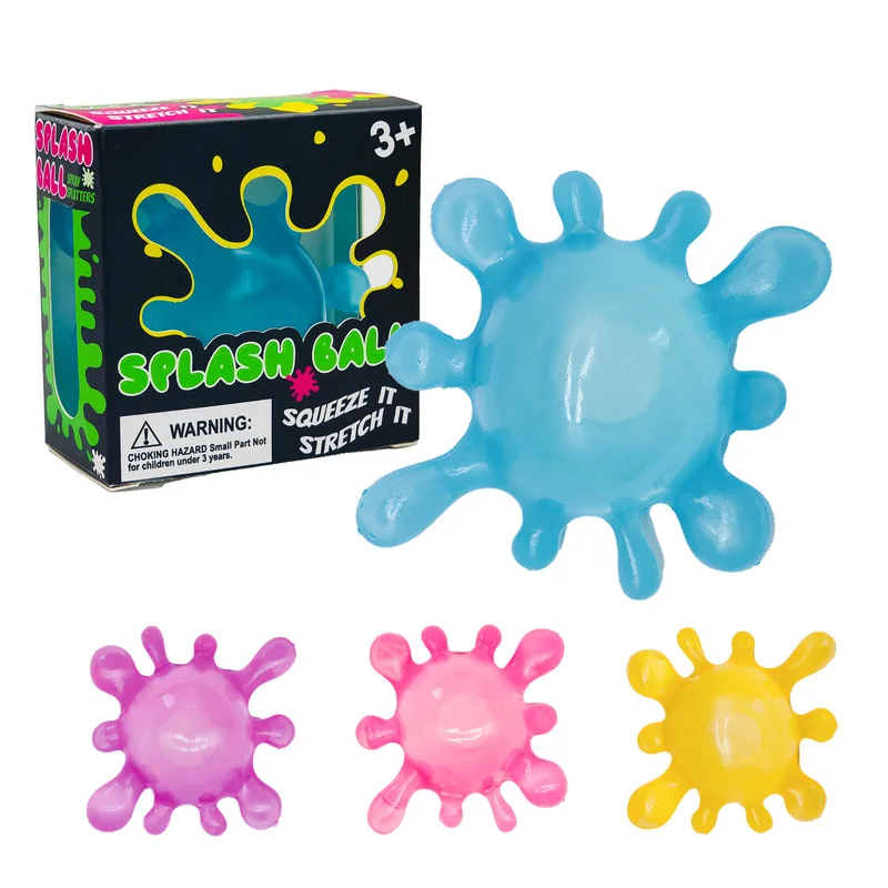 Pelota Antiestrés Needoh Splootsplat, Translúcida, Suave, Elástica, de Maltosa, Juguete Sensorial para Aliviar la Ansiedad en Adultos