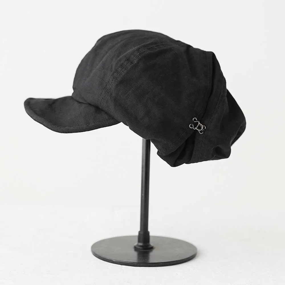 Asymmetric Cloud Beret Cap Street Style Big Head Circumference Retro Octagonal Hat Polyester Japanese Style Women Artist Hat