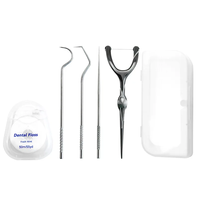 Austauschbare Zahnseide Edelstahl Y Form Zahnseide Halter Wiederverwendbare Zahnstocher Tragbare Hilo Zahnseide Dental Zähne Sticks – Detail 14