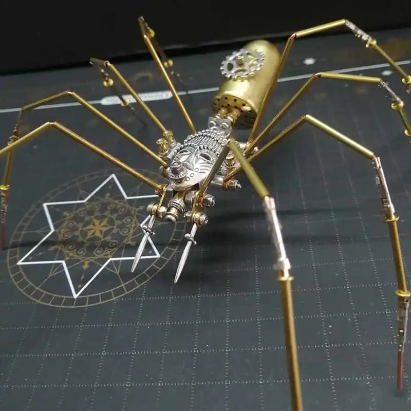 Steampunk Mechanical Insects 3D Puzzle Spider Metal Model Kit DIY Assembly Toy for Children Adults Gift