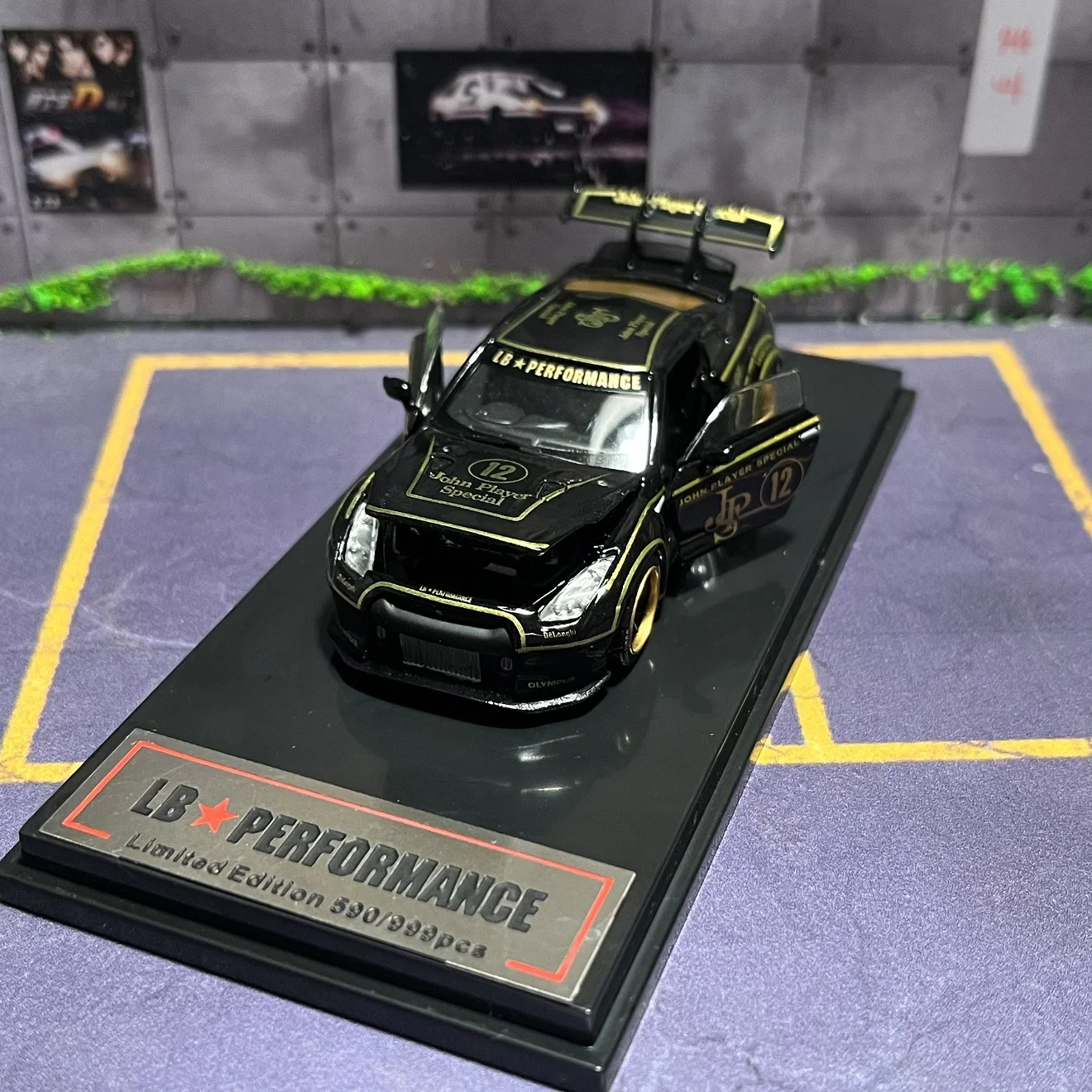 Modelo completamente aberto do carro Diecast, MC, 1:64, GTR, R35