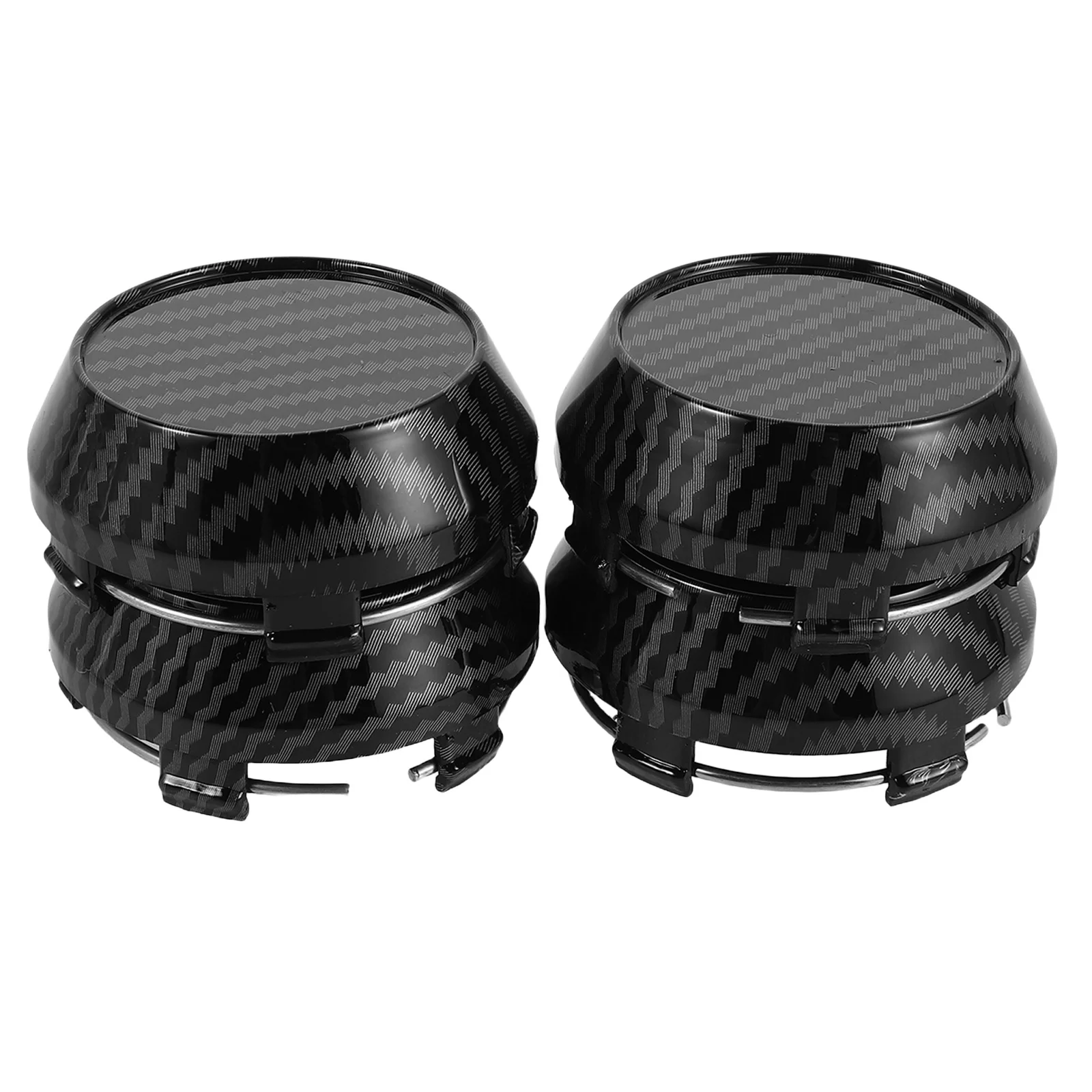 

4Pcs Carbon Fiber Hub Caps Car Wheel Center Cover Convex Style Advanced Printing Durable Protective Exterior Cover