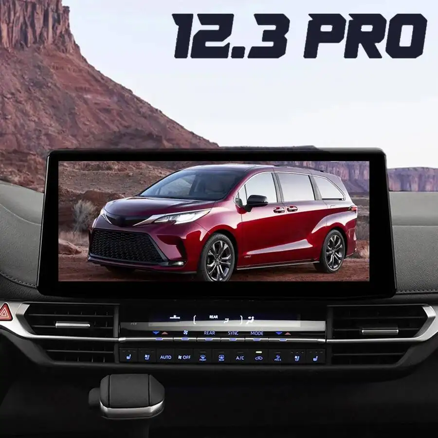 12.3'' IPS Android Car Stereo for Toyota Sienna Granvia 2020-2022 8+256GB Carplay Android Auto GPS Surround Multimedia Player