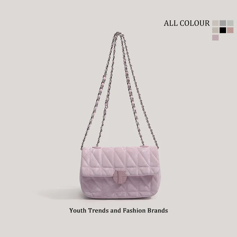 Fashion versatile bag women's hand shoulder oblique span small square bag A versatile bag for outings sweet and cute