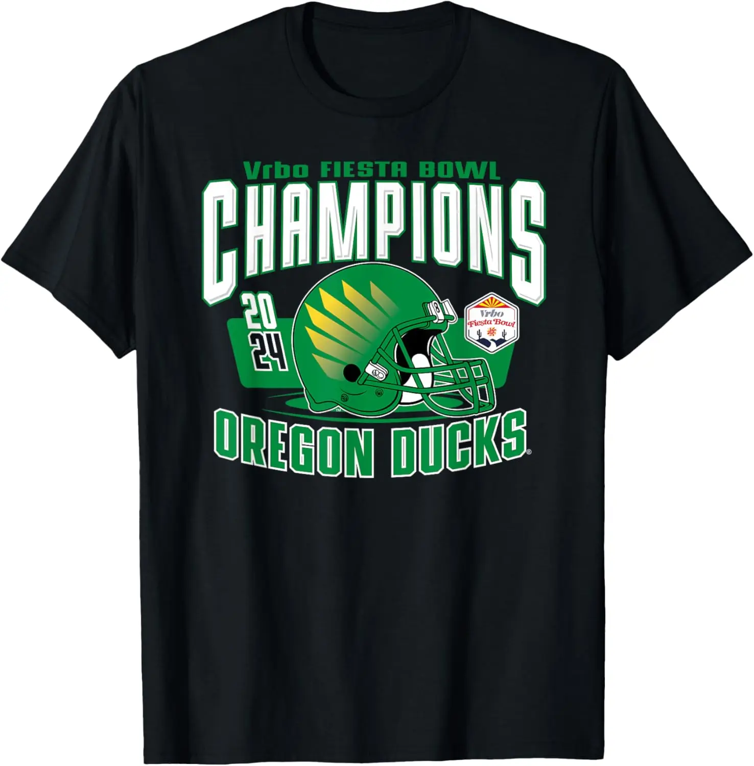 Oregon Ducks Fiesta Bowl Champs 2024 Football Helmet T-Shirt