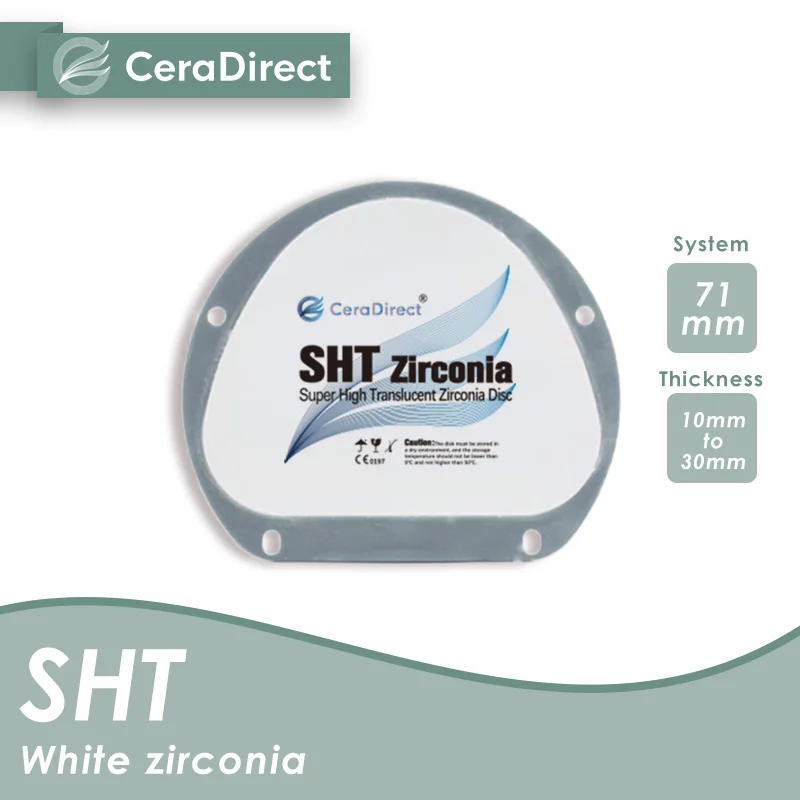 

Ceradirect SHT zirconia block(71mm)CAD CAM Implant Denture Material Zirconia teeth porcelain teeth