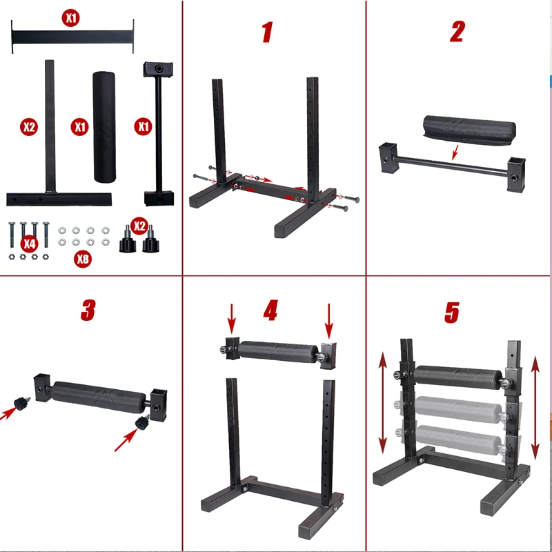 Adjustable Single Leg Squat Stand - Professional Split Squat Trainer for Home Gym, Leg Strength, Balance & Compression Training