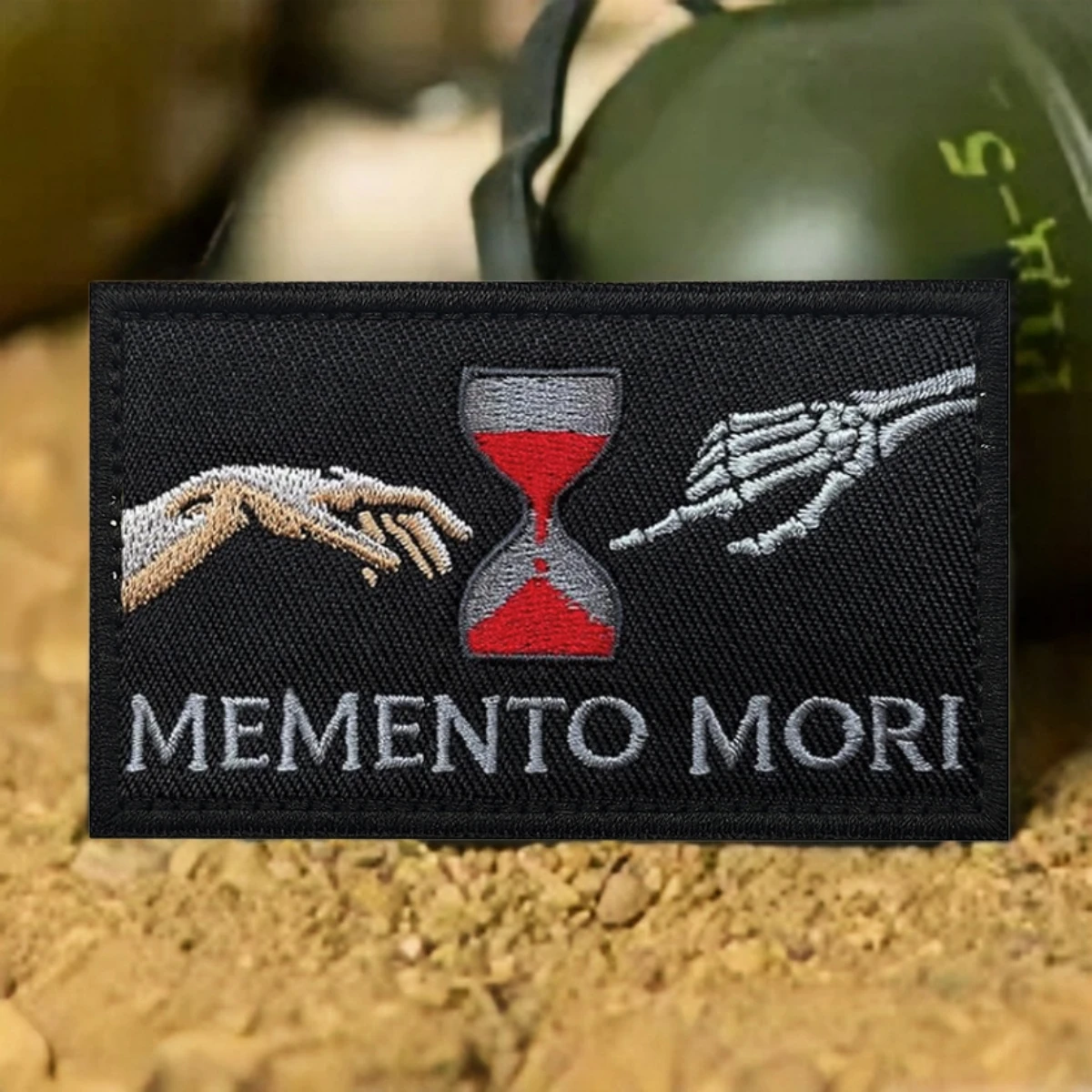 MEMENTO MORI Patch Countdown Tactical Morale Badge Military Army Backpack Sticker Embroidered Hook & Loop Patches for Clothing