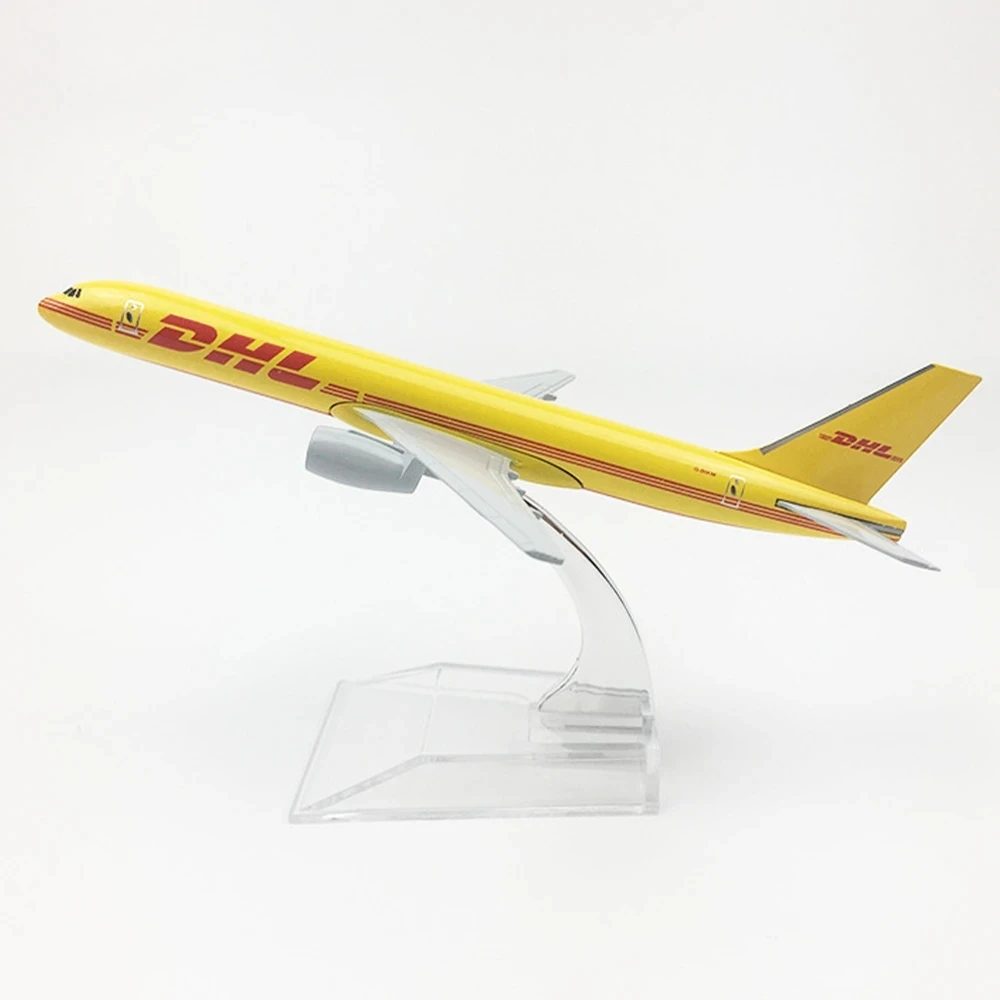 16 سنتيمتر DHL B777 الخطوط الجوية 1/400 نموذج طائرات سبيكة المواد الطيران أرقام جمع طائرة عناصر مصغرة مع حامل هدية
