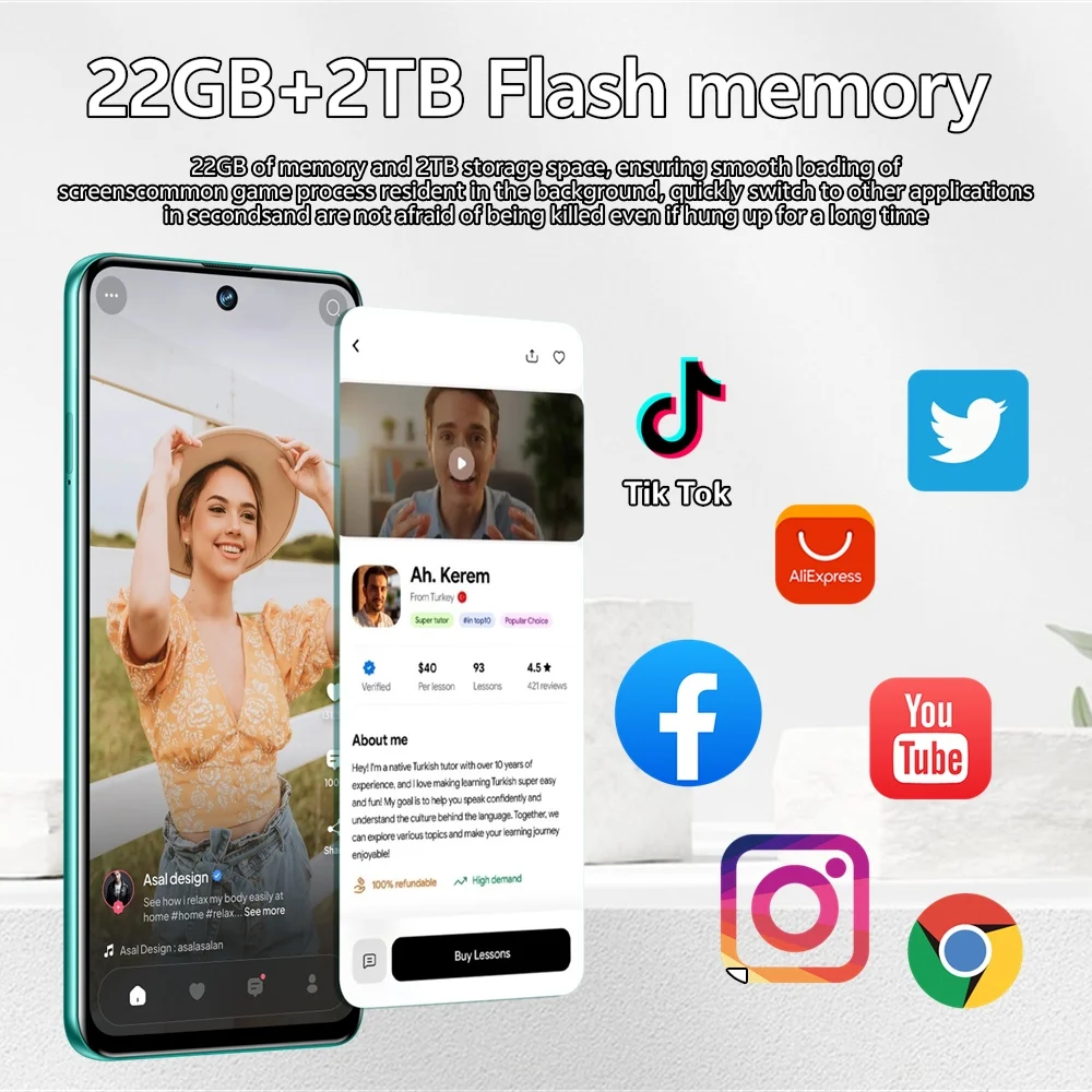 K-Touch Mobiltelefone C50 Pro Smartphone 7,3 Zoll Android 15 Handy 22GB 2TB 8000mAh Gesichtserkennung 5G Dual-SIM 16+48MP Kamera Globale Version Mobiltelefone für Männer Frauen Geschenke – Detail 10