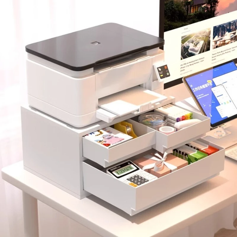 Desktop Printer Shelf Multi-layer Document A4 Paper Finishing Rack Home Office Height Increasing Copier Storage Rack