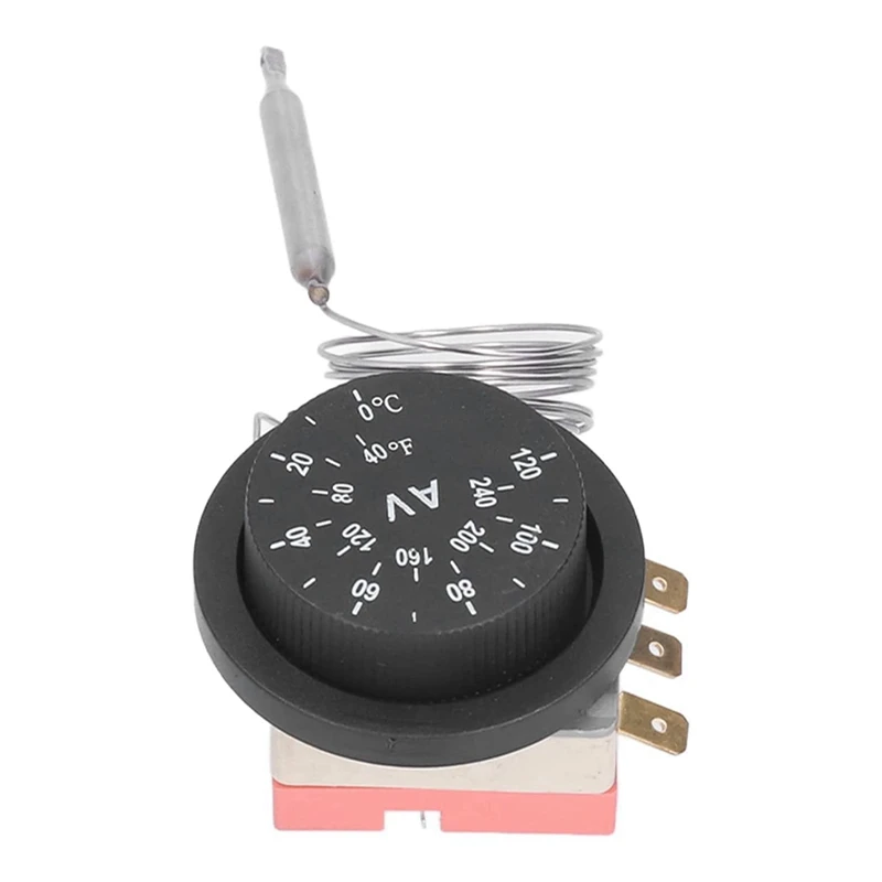 Adjustable Electric Radiator Cooling Fan Thermostat Controller Switch,Switch 3 Pins Design Temperature Control Probe Kit