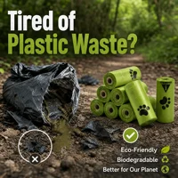 10rolls Biodegradable Dog Poop Bags Eco‑Friendly Compostable Pet Waste Bags Thick Leak‑Proof Puppy Poop Bags For Dog Walking Outdoor Travel 7