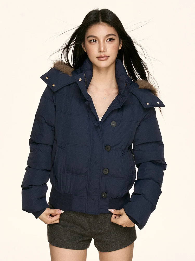 

Aaisup Fiona American Retro Hooded Cotton Jaet Women Winter Thi Warm Loose ort Cotton Clothes Korean Sle Straight Tube