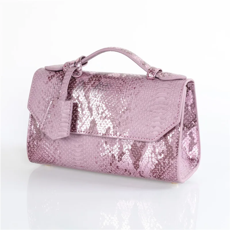 Neue trendige Handtasche mit Schlangenmuster für Damen, luxuriöses Design, Schultertasche mit Straußenmuster, modische Abendtasche für Partys