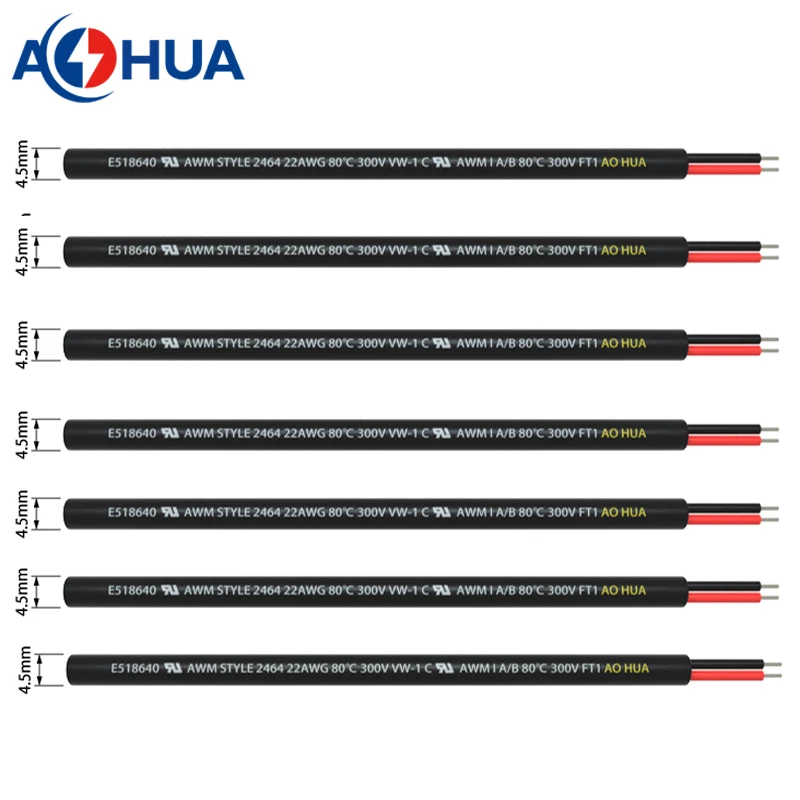 Device Controls Cables 2 3 4 5 6 Pin Core 16 18 20 22 24 AWG UL2464 Black White PVC Power Signal Electrical Wires in Rolls