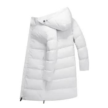 Casaco de parka monocromático para baixo masculino, jaqueta longa, casacos quentes, moda masculina, casual, alta qualidade, inverno,-20 °