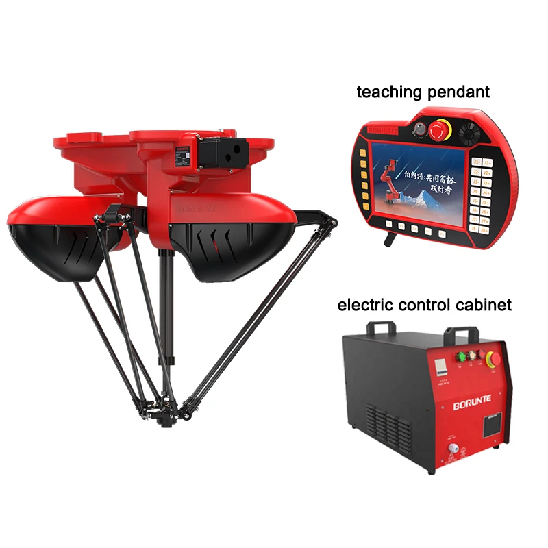 BORUNTE  High Speed Four-Axis  Robot Arm PLC 1000mm Span 3kg Payload 3kW 220V 0.1mm Repeatability Picking