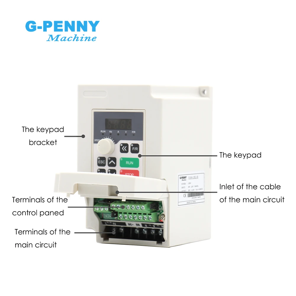 G-Penny Machine110v / 220v 1.5kw VFD Variable Frequency Drive 2.2kw Inverter Motor Speed Control 0-1000Hz  Frequency