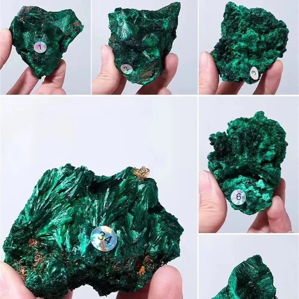 Natural Unpolished Malachite Cube Raw Stone Crystal Cluster Healing Rock Mineral Specimen Home Decor Collection Gift