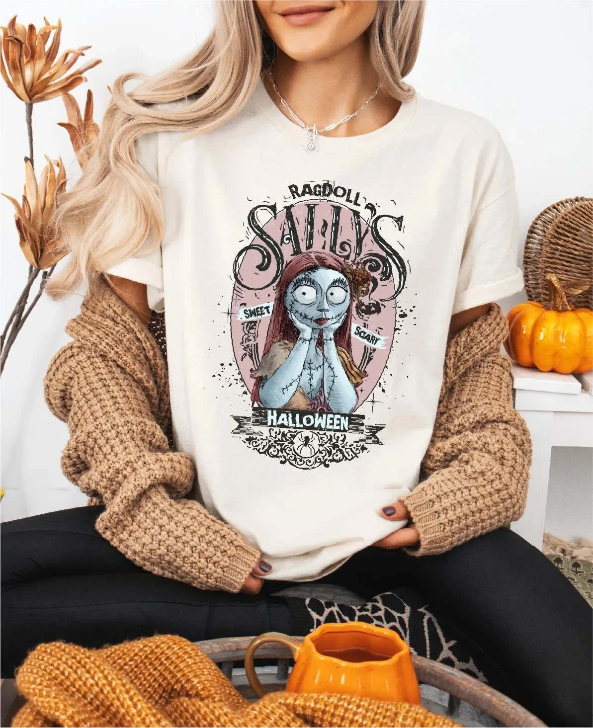 

Sally's Halloween Shirt Nightmare Before Xmas Sally Tee Halloween Family Party T-Shirt Sweet and Scary Halloween Sweatshirt
