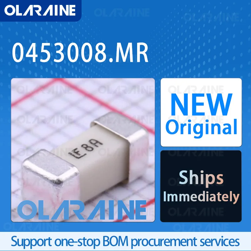 10/50/100Pcs 0453008.MR SMD Original 100%new Surface Mount Fuse 125VAC 8A .0077ohms 453 NANO2