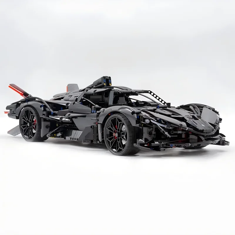 New MOC 43100B 1:8 Black Technical Super Sports Car Model Buidling Blocks Bricks Educational Puzzle Toys Christmas Gift For Kids