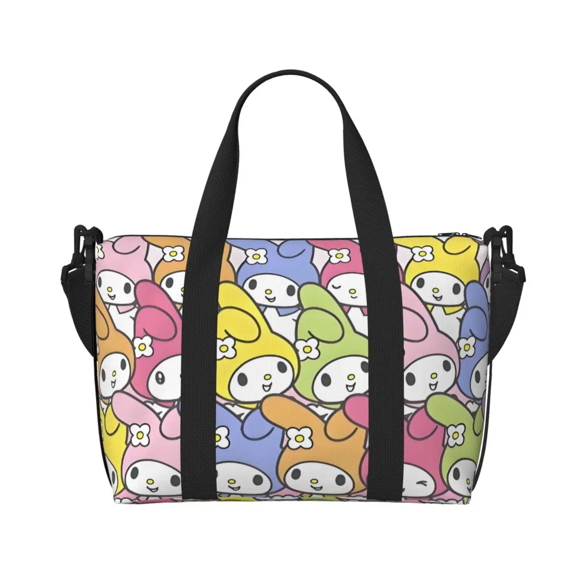 

Custom Sanrio Anime My Melody Grocery Shopping Tote Bag Women Large Capacity Kawaii Cartoon Beach Gym Travel Bags