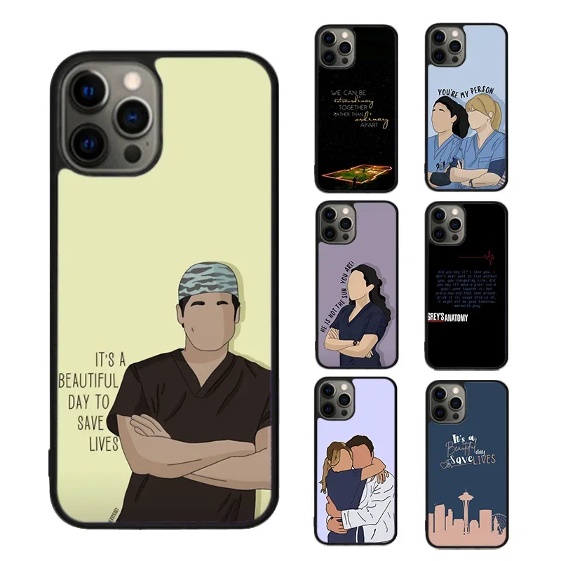 Greys Anatomy Mobile Phone Case Cover for IPhone SE2020 15 13 14 12 Mini 11 Pro Max Coque for Apple 7 8 Plus 6 XR X XS Fundas