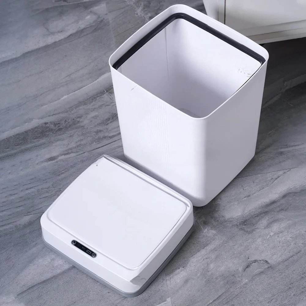Household induction trash can Advanced sense Living room Bathroom Kitchen Large capacity smart trash can