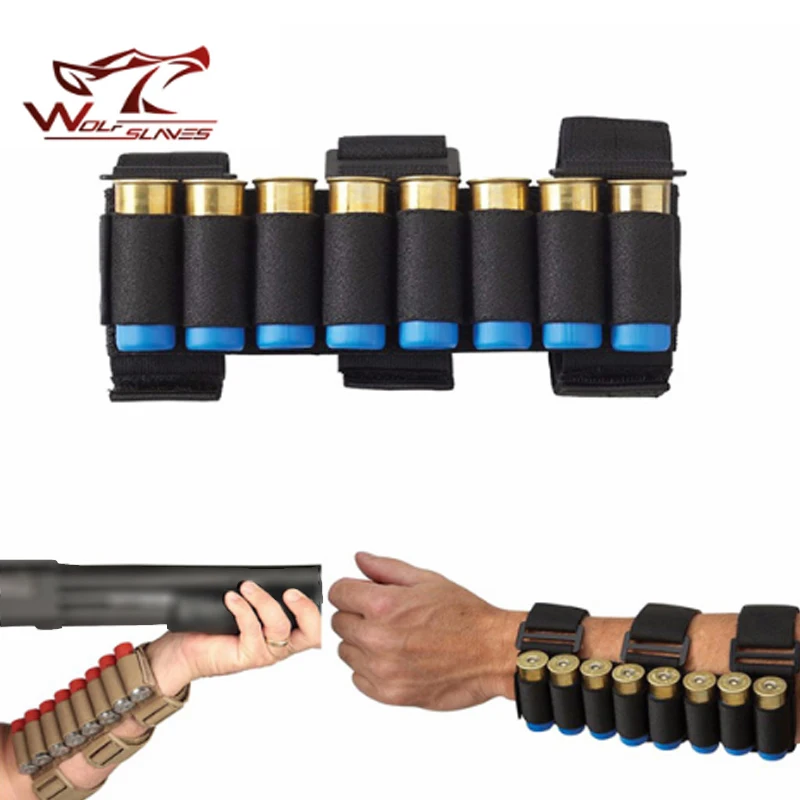 8 Rounds Ammo Shell Holder Carrier Shooters Forearm Sleeve Portable Hunting Accessories