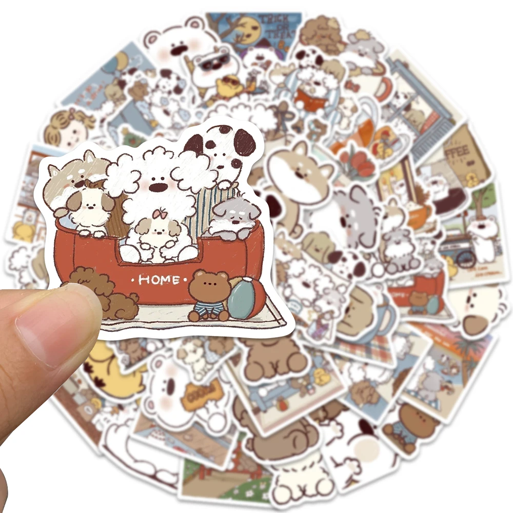 50PCS Miiiiichan Anime Animal Vinyl Waterproof Stickers Decals for Water Bottle Laptop Skateboard Scrapbook Luggage Kids Toy