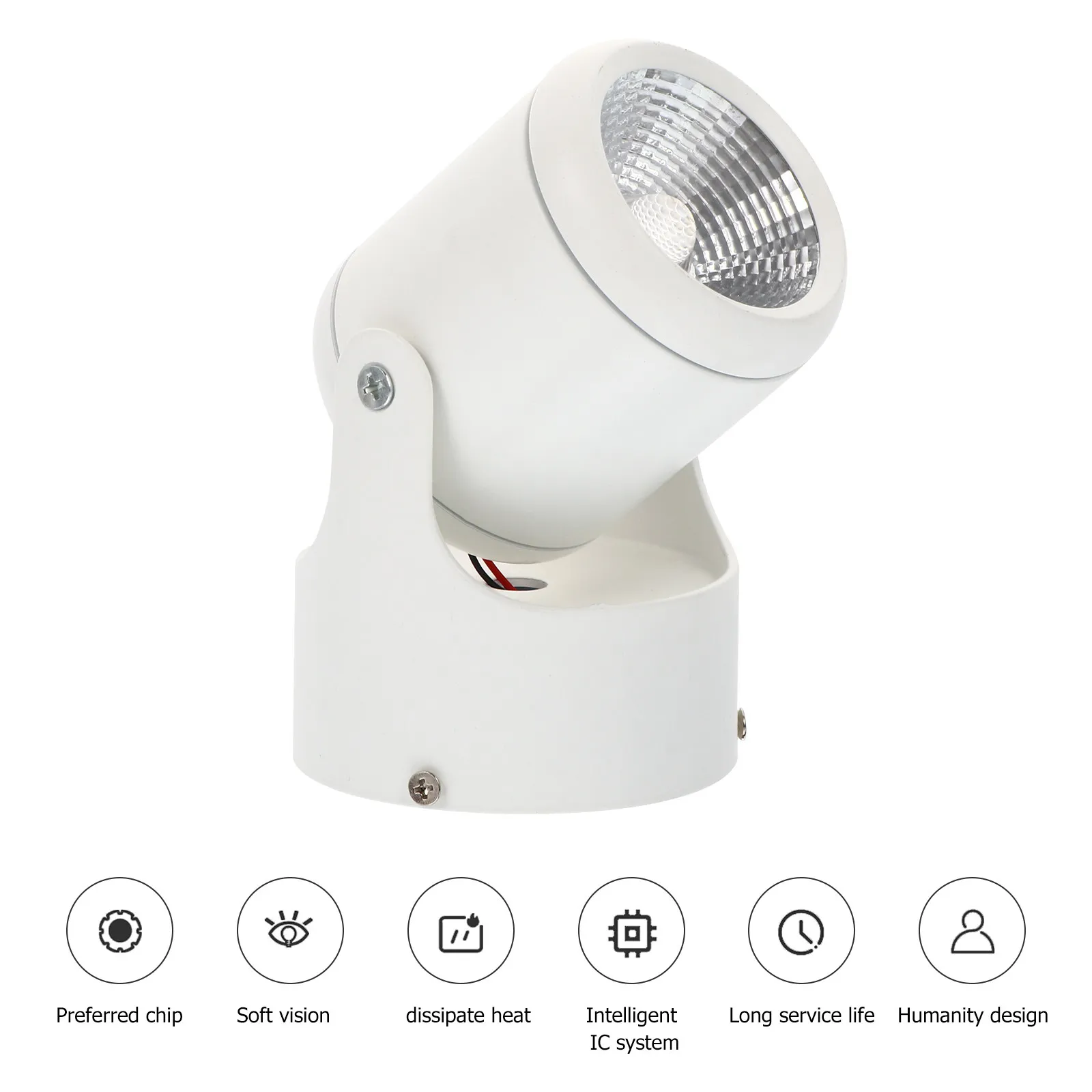 

Rotating LED Spotlight Lamp Ceiling Wall Light Premium Aluminum Track Light Restaurant Bar Exhibition Hall Low Consumption