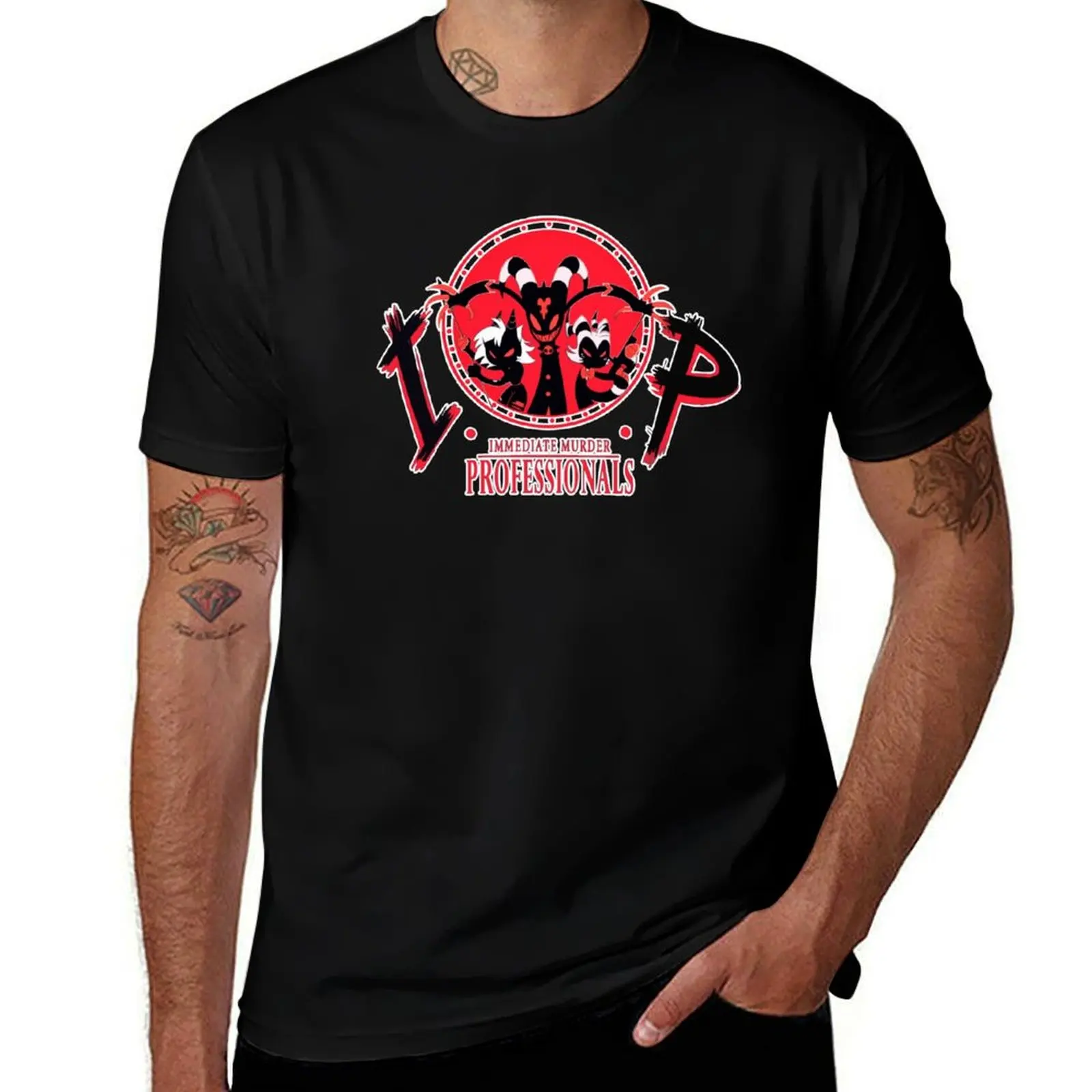 

Helluva Boss - IMP Logo T-Shirt graphic shirts cotton graphic tees croswit shirt man sublime mens big and tall t shirts