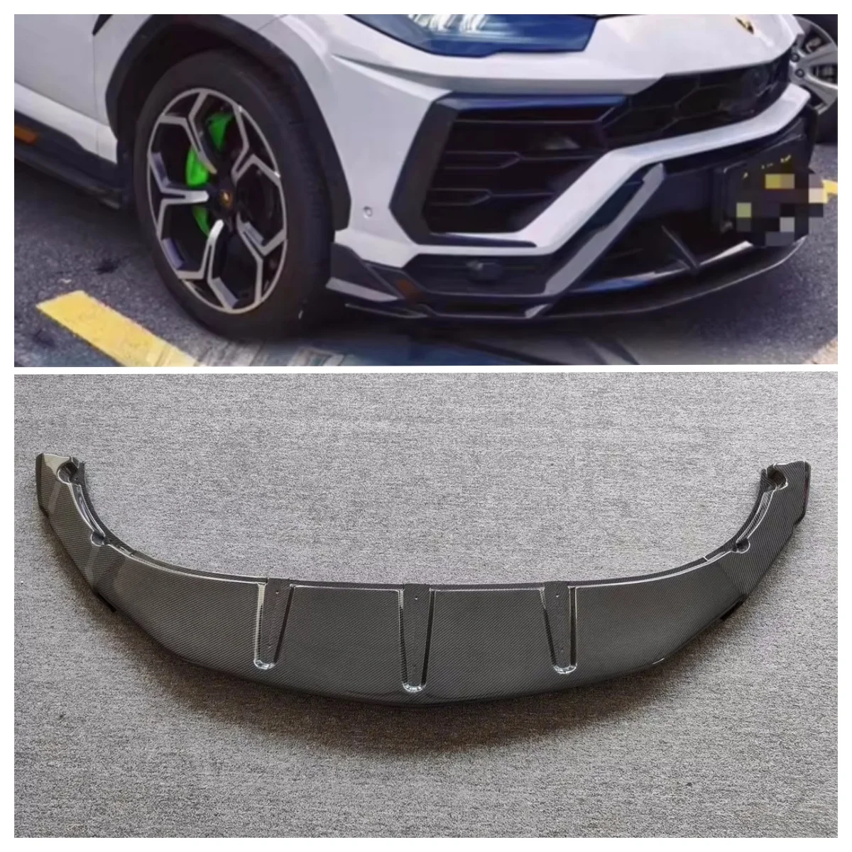 

Used for Lamborghini URUS Upgrade TC Style Carbon Fiber Front Lip Lower Body Kit