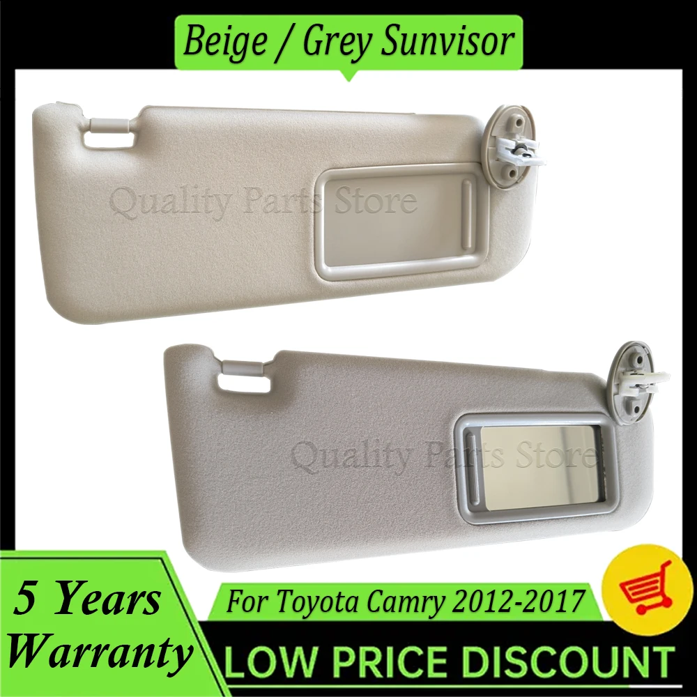 

Left Right Side Sunvisor Grey Or Beige Car Sun Visor Driver Side Passenger Side For Toyota Camry 2012 2013 2014 2015 2016 2017